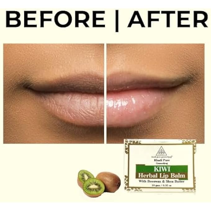 Khadi PURE GRAMODYOG HERBAL KIWI LIP BALM - 10G | NOURISHING & MOISTURIZING LIP CARE | REFRESHING KIWI FLAVOR | CHEMICAL-FREE LIP CARE FOR SOFT, SMOOTH LIPS - Image 4
